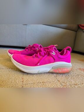 Nike Hot Pink Knit Athletic Sneakers